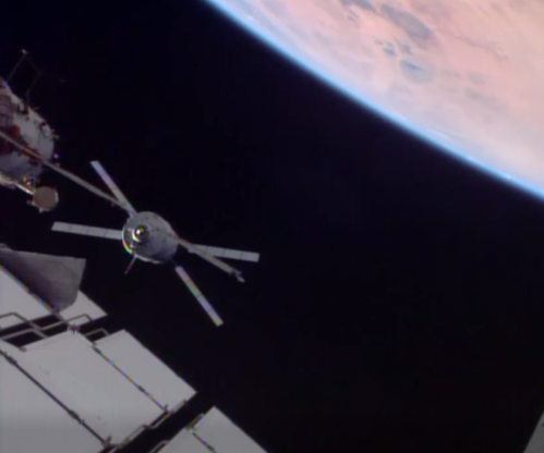 ATV4 albert Einstein en approche vers l 'ISS